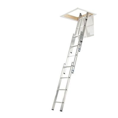 Werner Aluminium Loft Ladder - 3 Section 2.13m - 3m