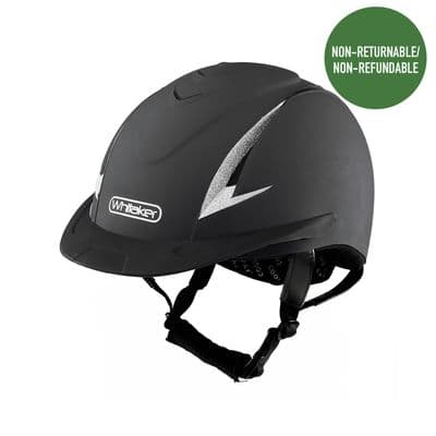 WHITAKER NRG HELMET WITH SPARKLES BLACK/SILVER - XSMALL (48 - 52CM) - BLACK/SILVER