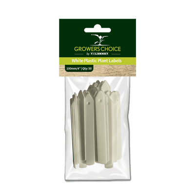 White Plastic Plant Labels 100mm 50pk