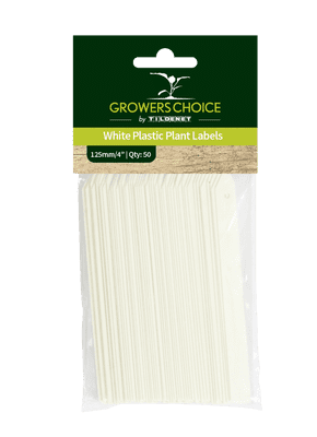 White Plastic Plant Labels 125mm 50pk