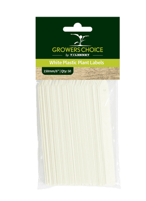 White Plastic Plant Labels 150mm 50pk