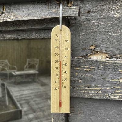 Wood Wall Thermometer