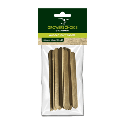 Wooden Plant Labels 100mm x 10mm 25pk