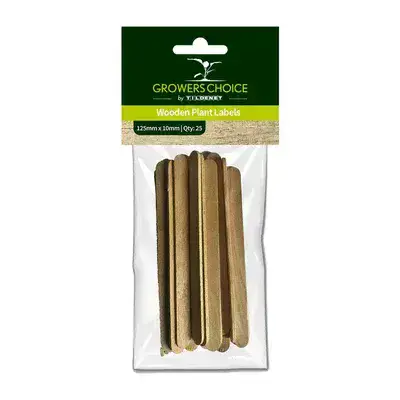 Wooden Plant Labels 125mm x 10mm 25pk