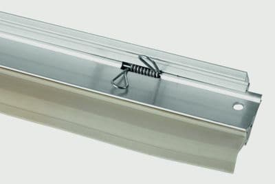 Woodside Bottom of the Door Self Seal Draught Excluder TPE Sweep - Aluminium Silver