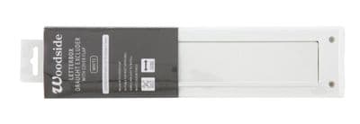Woodside Letterbox Draught Excluder With Cover - White