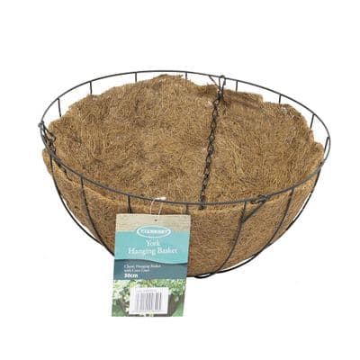 York Hanging Basket with Coco Liner 12in 30cm