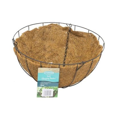 York Hanging Basket with Coco Liner 14in 35cm