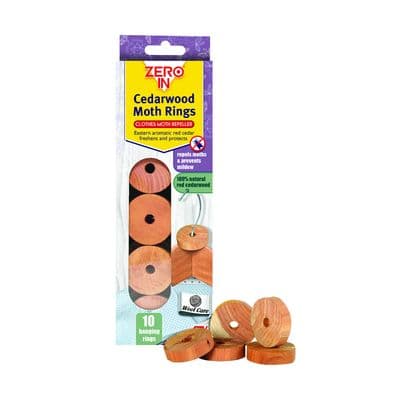 ZERO IN CEDARWOOD CLOTHES MOTH RINGS