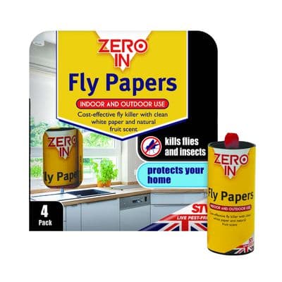 ZERO IN FLY PAPERS
