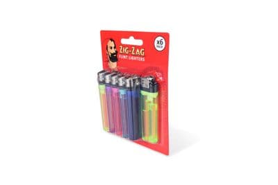 Zig Zag Flint Lighters - Pack 6