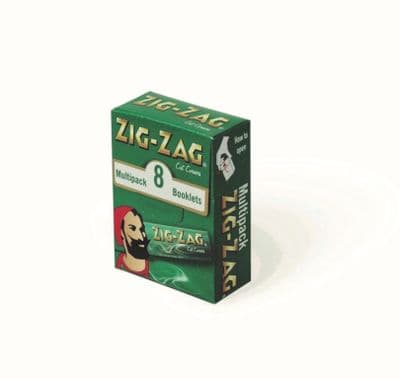 Zig Zag Green Multi Pack - 8 x 50 Sheets