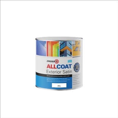 Zinsser Allcoat Exterior Water Based Satin White - 1L