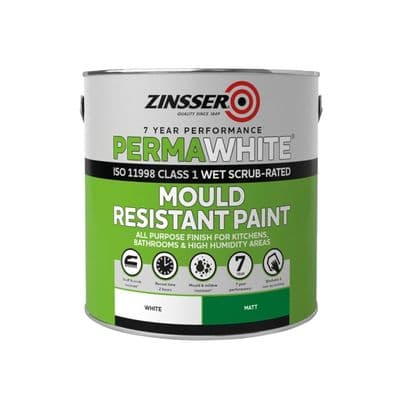 Zinsser Perma-White Interior Matt Mould Resistant Paint - 10L