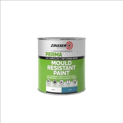 Zinsser Perma-White Interior Satin Mould Resistant Paint - 1L