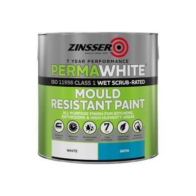 Zinsser Perma-White Interior Satin Mould Resistant Paint - 2.5L