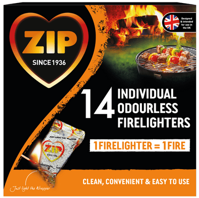 Zip Fast & Clean Wrapped Firelighters - Pack 14