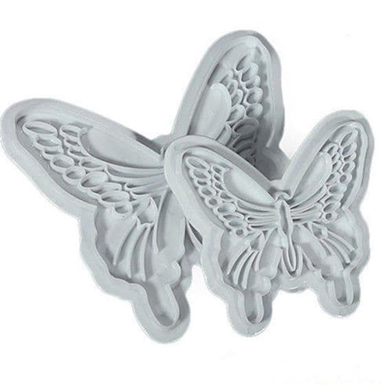 2X Butterfly Fondant Sugarcraft Cake Decorating Icing Plunger Cutter