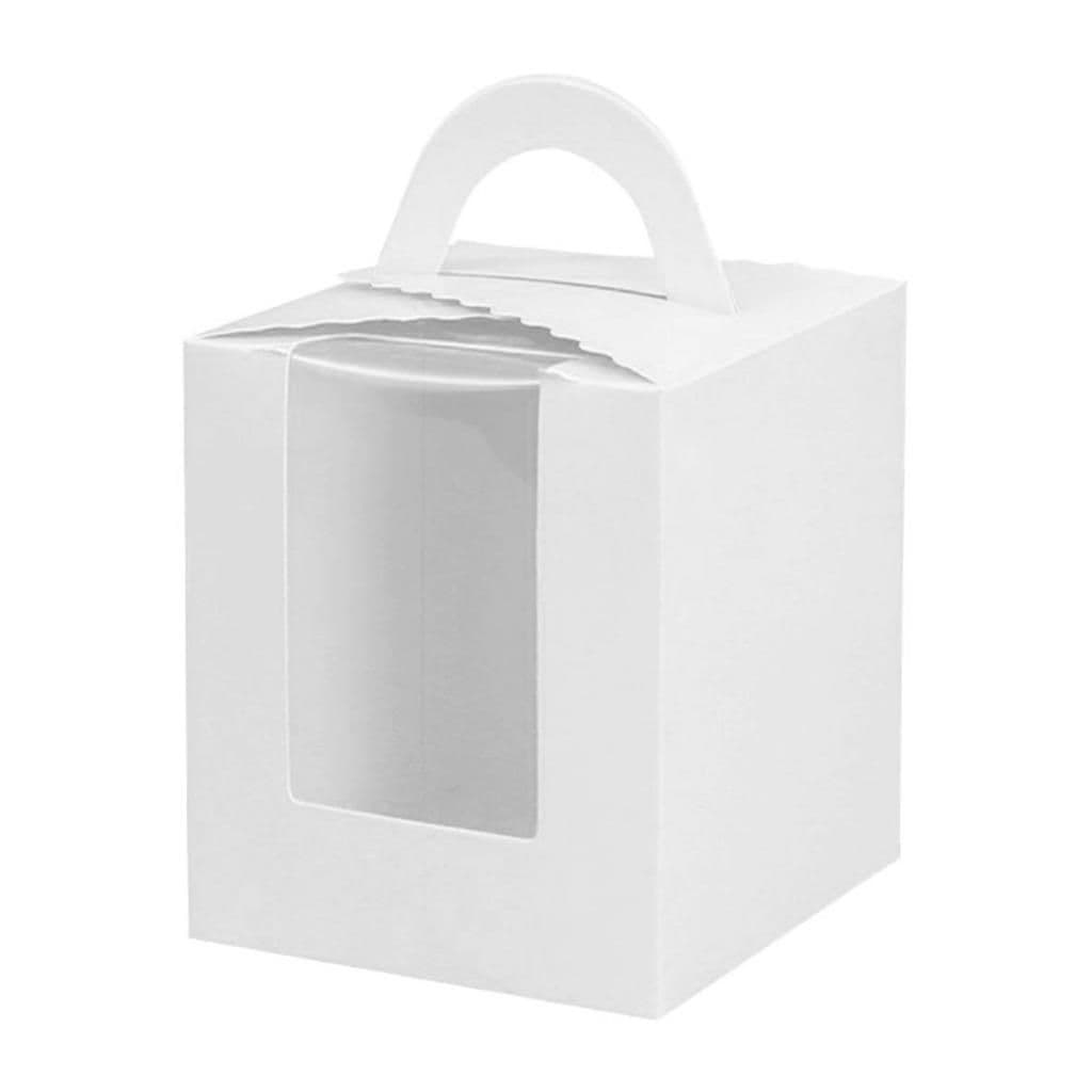 Single Windowed Cupcake Boxes with Handles