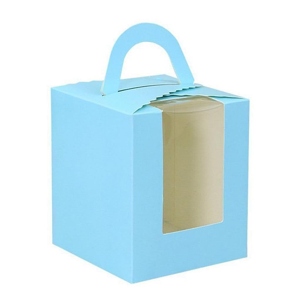 Single Windowed Cupcake Boxes with Handles