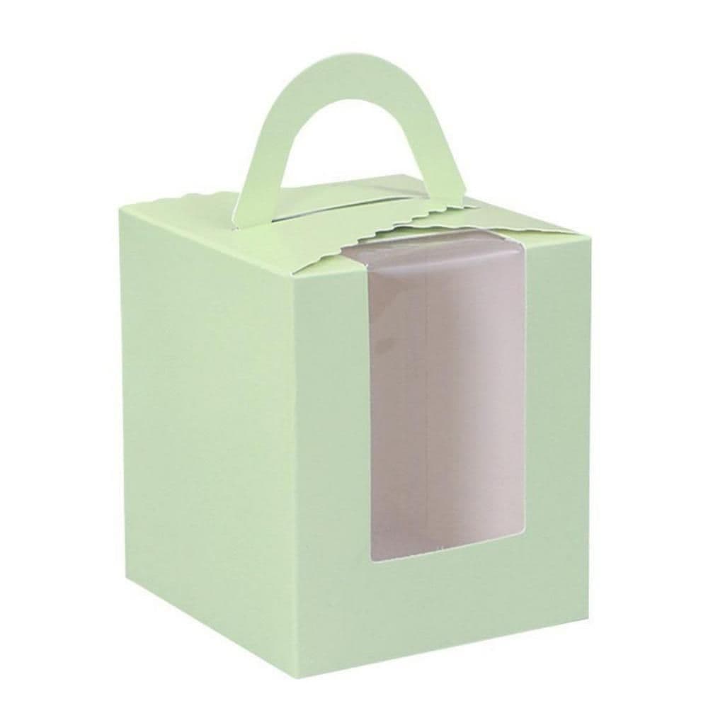 Single Windowed Cupcake Boxes with Handles