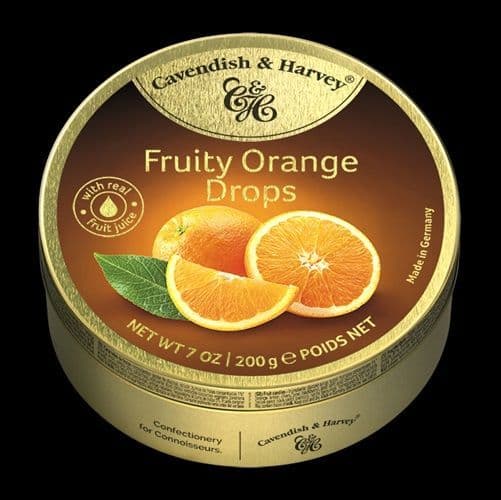Cavendish & Harvey Fruity Orange Drops (Travel Tin)