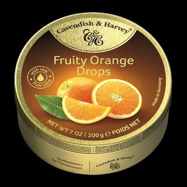 Cavendish & Harvey Fruity Orange Drops (Travel Tin)