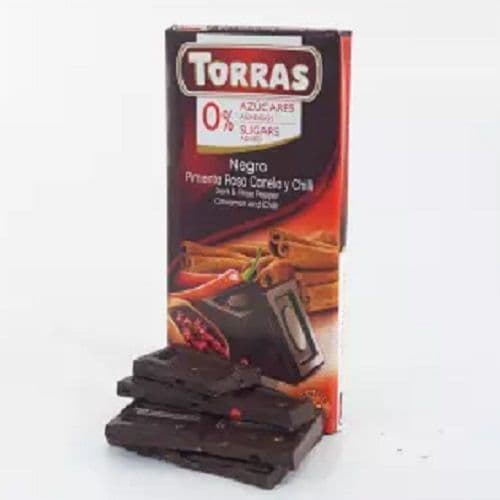 Dark Chocolate  with Pepper, Cinnamon and Chilli (no  Added Sugar)