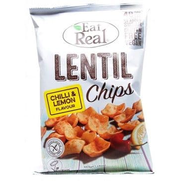 Eat Real Lentil Chips - Chilli & Lemon VEGAN