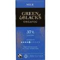 Green & Black's Organic Milk Chocolate 37% Cocoa Bar 90g