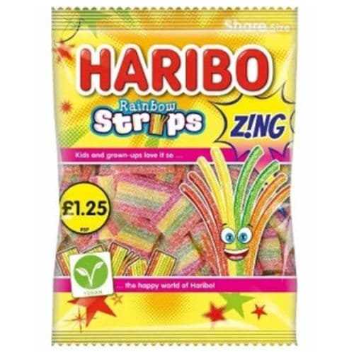 Haribo Rainbow Strips Zing 130g