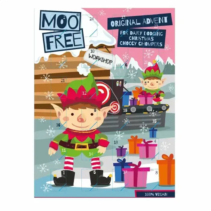 Moo Free Advent Calendar Dairy Free VEGAN 2 types