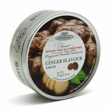 Simpkins Ginger Drops SUGAR FREE (Travel Tin)