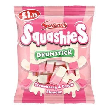 Swizzels Drumstick Squashies Strawberry and Cream