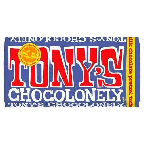 Tony's Chocolonely 42% Dark Milk Pretzel Toffee 180g FAIRTRADE