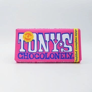 Tony's Chocolonely White Chocolate Raspberry Popping Candy 180g FAIRTRADE