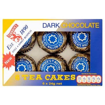 Tunnocks Dark Choc Teacakes (pack of 6)