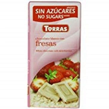 White Chocolate with Strawberries (no added sugar)