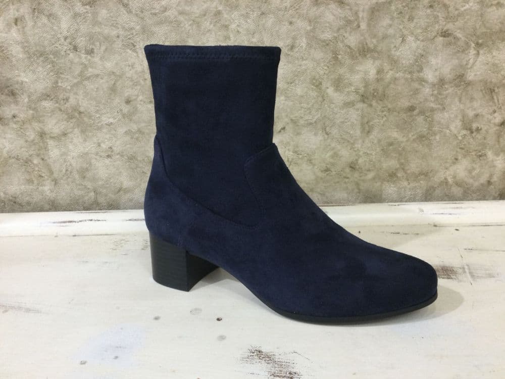 Caprice 25316-41 868 Navy Stretch Ankle Boot
