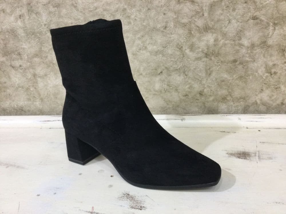 Caprice 25354-41 Black Stretch Block Heeled Boot