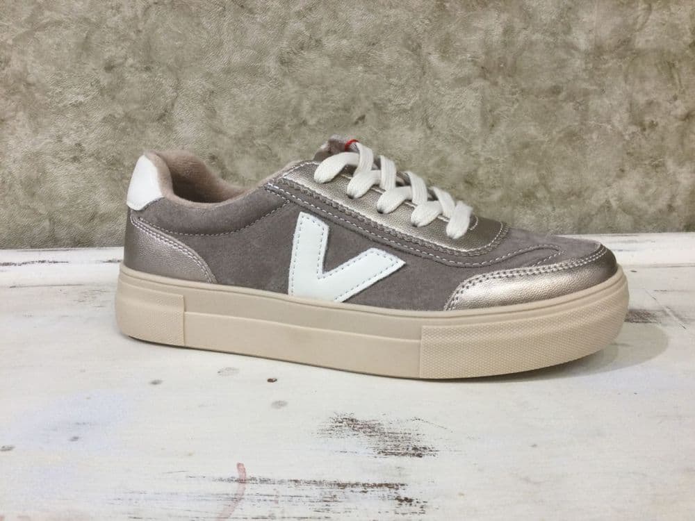 Drilleys Eighty Perigan Taupe Suede with Leather