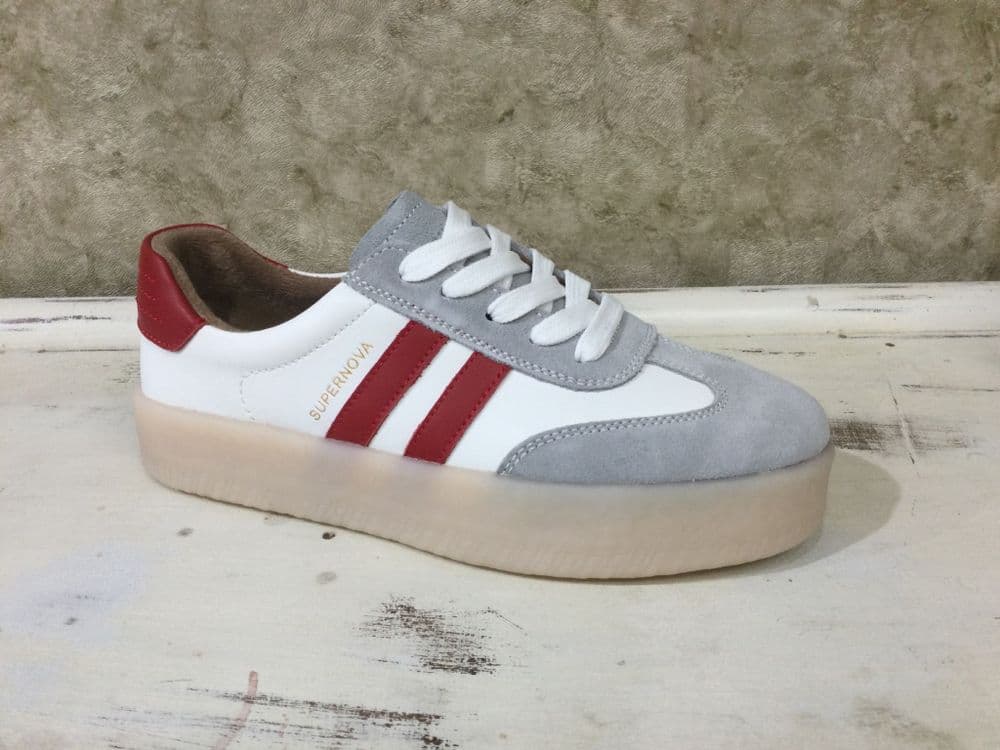 Drilleys Fifty Four White/Red Trainer