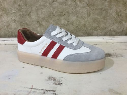 Drilleys Fifty Four White/Red Trainer
