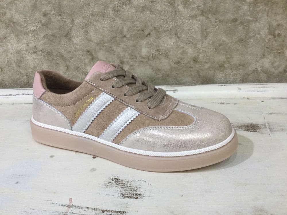 Drilleys Seventy Five Beige Mix Trainer