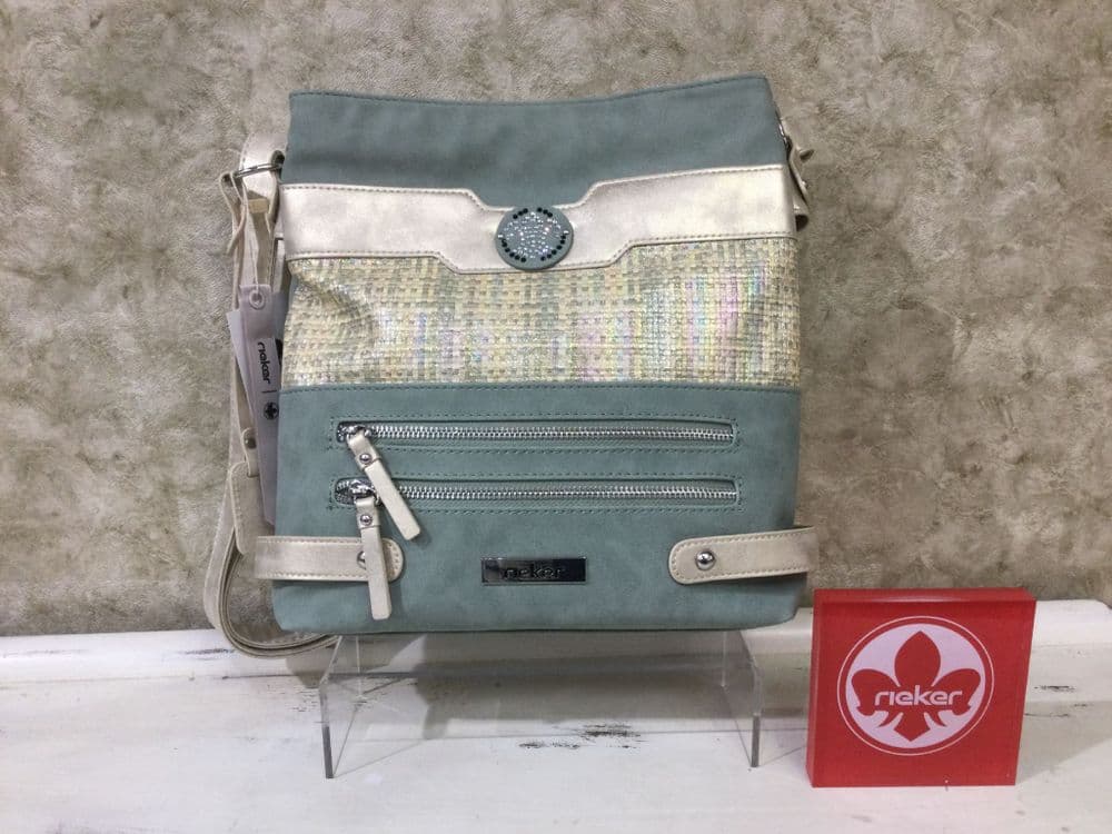 Handbag Template H1346-52 Sage Green/ Beige Crossbody Bag
