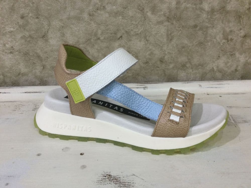 Hispanitas CHV264521 Green / White / Blue Mix Sandal