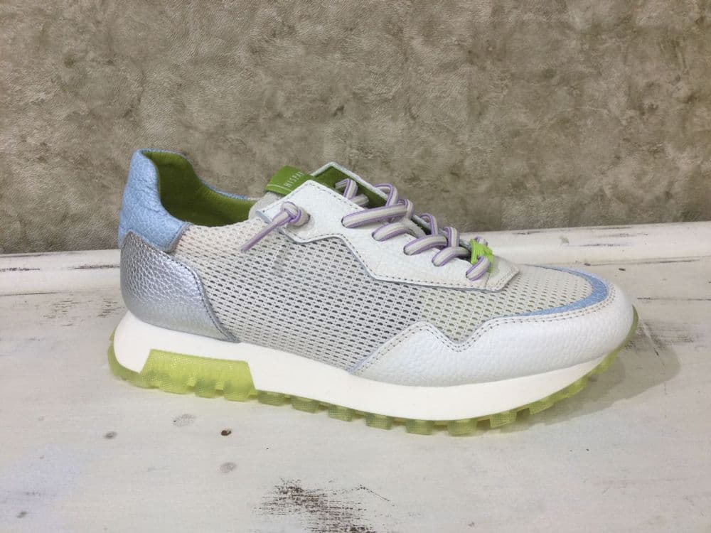 Hispanitas  CHV264825 White / Blue / Green Slip On Trainer