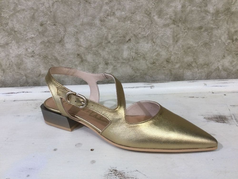 Hispanitas HV264773 Gold Pointed Slingback