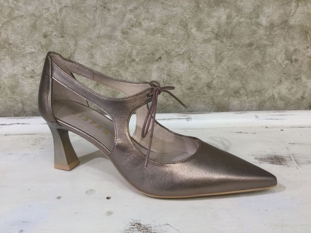 Hispanitas HV264802 Taupe Metallic Heeled Shoe