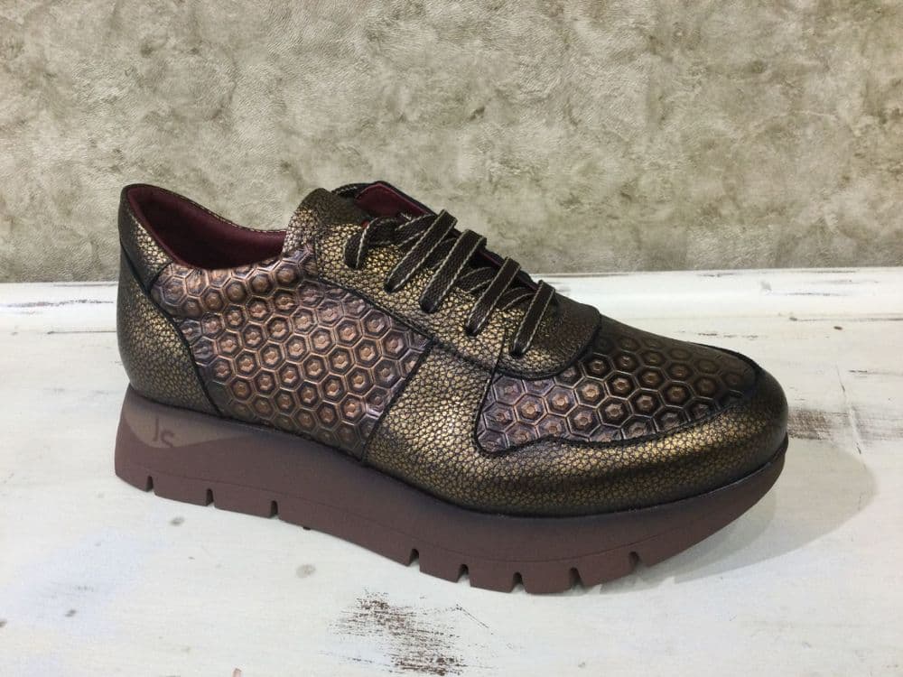 Jose Saenz 2491 Green/Bronze Lace Up Shoe